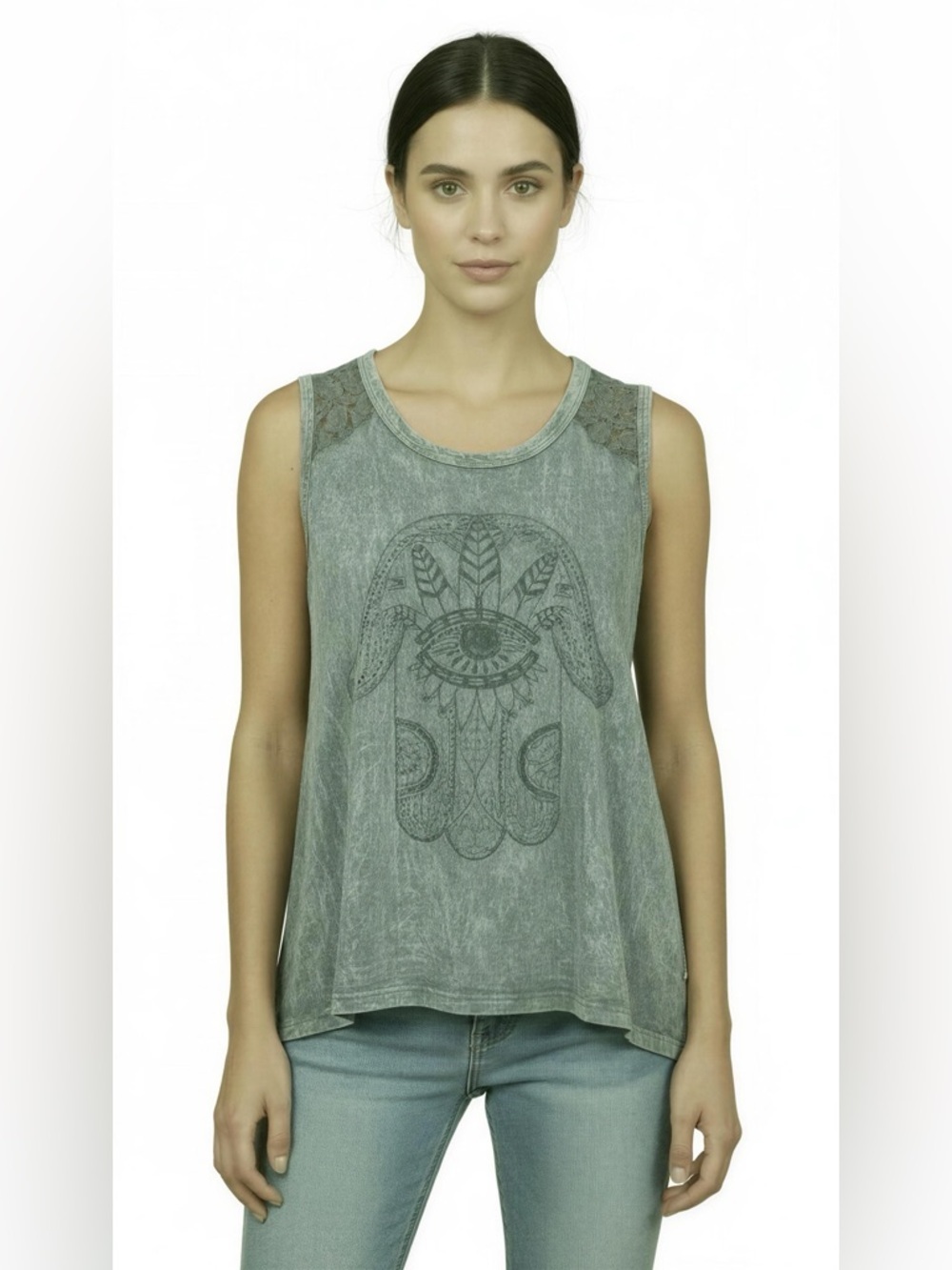 American Age Sleeveless Crew Neck Top